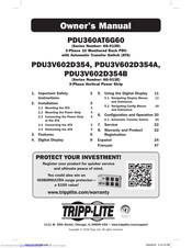 Tripp Lite PDU3V602D354A Owner's Manual