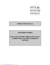 Optical Systems Design OSD2700SFP SERIES Operator's Manual
