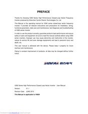 Sunfar V260-4T0300G/4T0370P User Manual