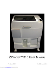 Z Corporation ZPrinter 310 User Manual