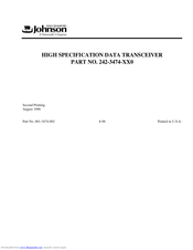 Johnson DM3474 Service Manual