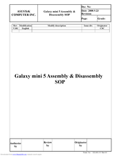 ASUSTeK COMPUTER Galaxy mini 5 Assembly & Disassembly Instructions