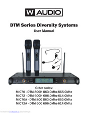 W Audio MIC72A-DTM 600 User Manual