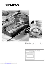 Siemens HB 210.10 E Instructions For Use Manual