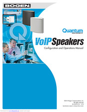 Bogen QUANTUM VOIP series Configuration And Operation Manual