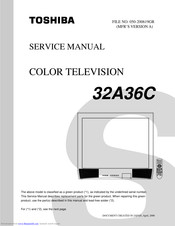 Toshiba 32A36C Service Manual