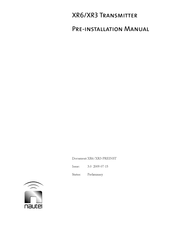 Nautel XR3-PREINST Preinstallation Manual