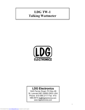 LDG TW-1 User Manual