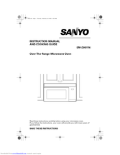 Sanyo EM-Z9011N Instruction Manual And Cooking Manual