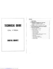 Seiko Y765A Technical Manual