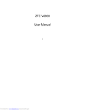 Zte V6000 User Manual