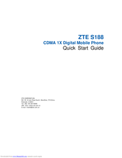 Zte s188 Quick Start Manual