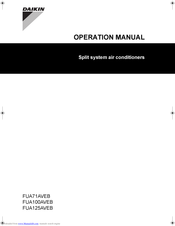 Daikin FUA71AVEB Operation Manual