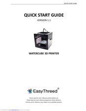 EasyThreed WATERCUBE Quick Start Manual
