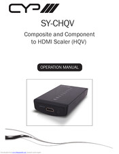 CYP SY-CHQV Operation Manual