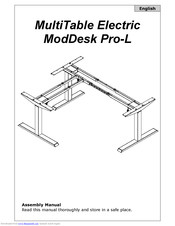 MultiTable ModDesk Pro-L Electric L-Shaped Standing Desk Assembly Manual