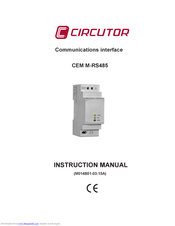 Circutor CEM M-RS485 Instruction Manual