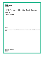 HPE ProLiant BL660c Gen9 User Manual