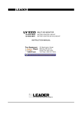 Leader LV 5333 OP71 Instruction Manual