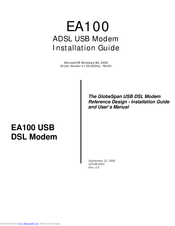 GlobeSpan EA100 Installation Manual