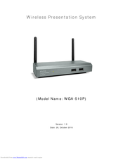 Barco WGA-510P User Manual