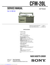 Sony CFM-20L Service Manual