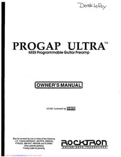 Rocktron PROGAP ULTRA Owner's Manual