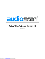 audioscan axiom User Manual