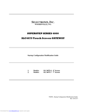SELECTRONIX SLC4075 Series Startup Configuration Modification Manual