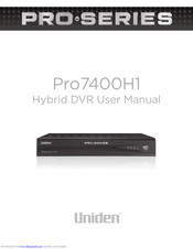 Uniden Pro7400H1 User Manual