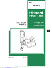 Hitachi NV 50AG2 Technical Data And Service Manual