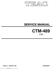 Teac CTM-489 Service Manual