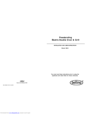 Belling E649 Installation And User Instructions Manual