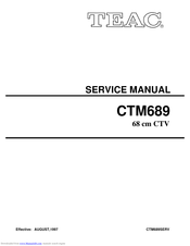 Teac CT-M6829ST Service Manual