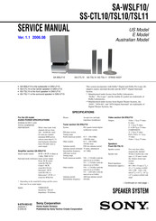 Sony SS-TSL10 Service Manual