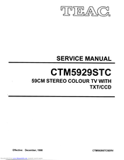 Teac CT-M5929STC Service Manual
