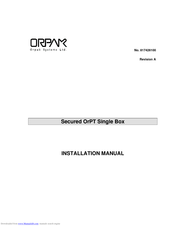 Orpak Systems Secured OrPT Installation Manual