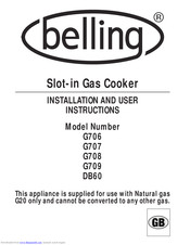 Belling G707 Installation And User Instructions Manual