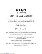 Glen G797 Installation And User Instructions Manual