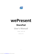 WePresent SharePod WHE-100 User Manual