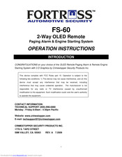 CrimeStopper FS-60 Operation Instructions Manual