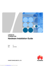 Huawei eAN3810A Hardware Installation Manual