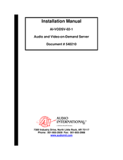 Audio international AI-VODSV-02-1 Installation Manual