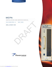 Powerwave Technologies G3L-2129-140 Installation And Service Manual