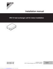 Daikin RDXYQ5T7V1B Installation Manual