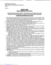 Matthews Fan Company Brisa 2000 Installation Instructions Manual
