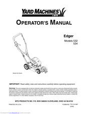 Yard Machines 534 Operator's Manual
