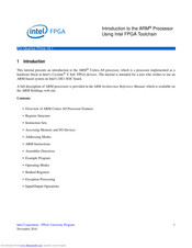 Intel ARM Cortex-A9 Introduction Manual