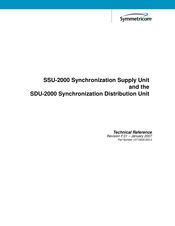 Symmetricom SDU-2000 Technical Reference