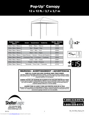 ShelterLogic Pop-Up 22538 Installation Manual